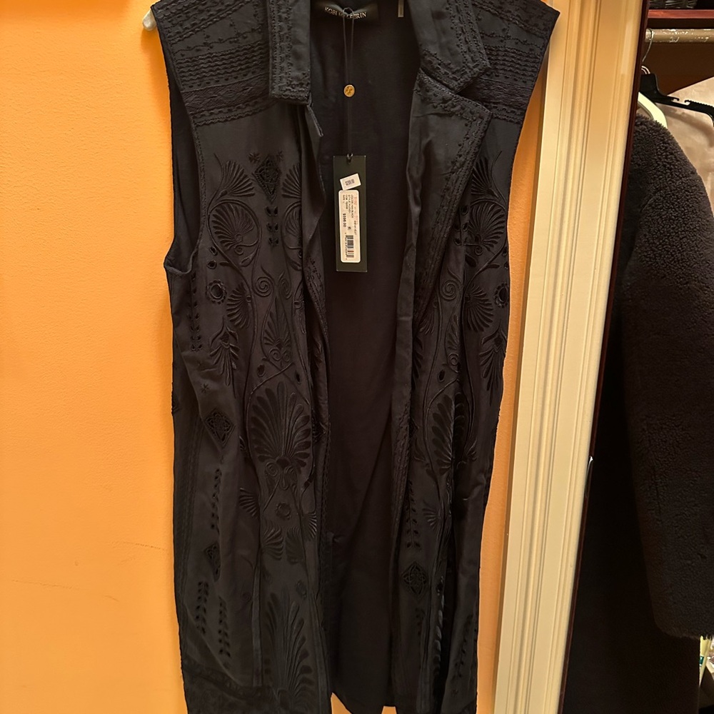 Kobi Halperin Black Embroidered Vest